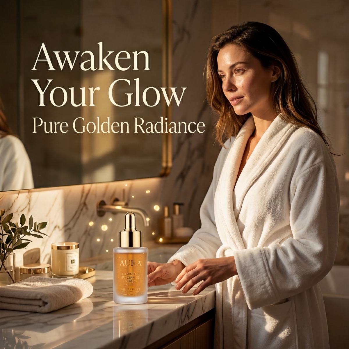 Skincare serum lifestyle product photography